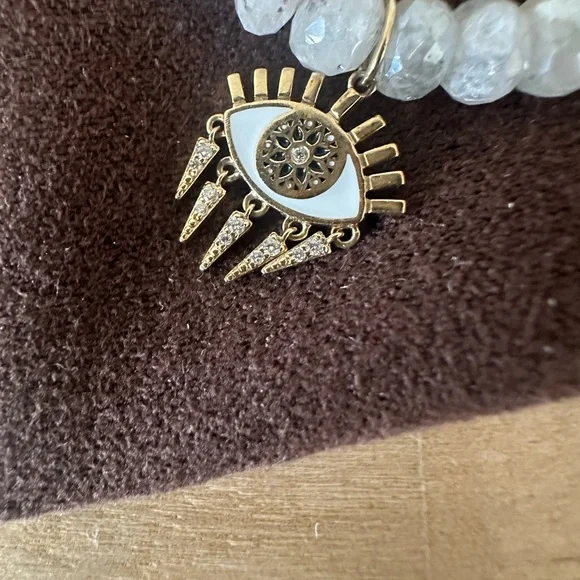 Sydney Evan quartz bracelet, genuine diamond protective eye charm.AUTHENTIC - Picture 3 of 5
